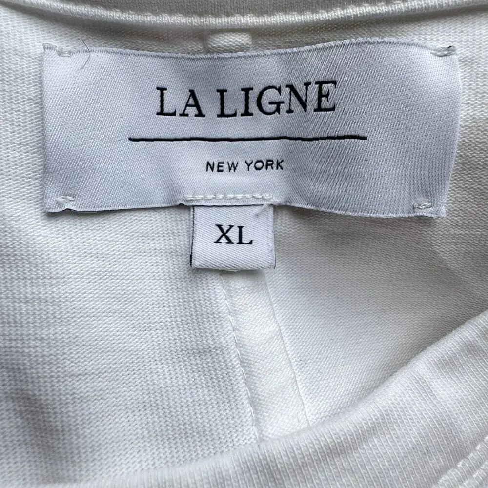 LA LIGNE Andie Midi Dress in White - Picture 6 of 8